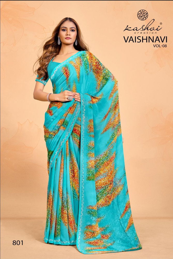 Vaishnavi Vol 8 By Kashvi Whatless Daily Wear Sarees Suppliers In India